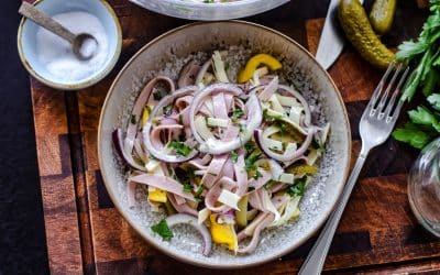 Wurstsalat mit Senfdressing – schnelle Sommerküche