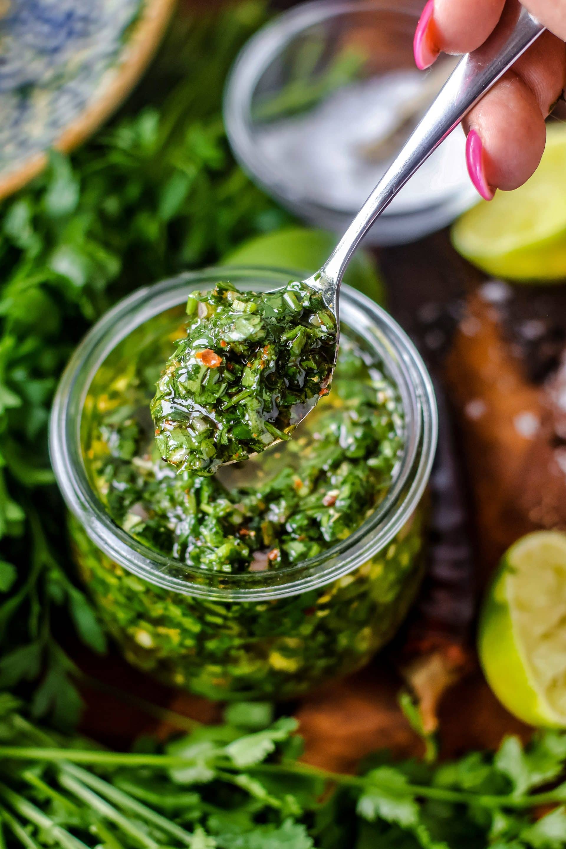 Chimichurri sollte kühl aufbewahrt werden