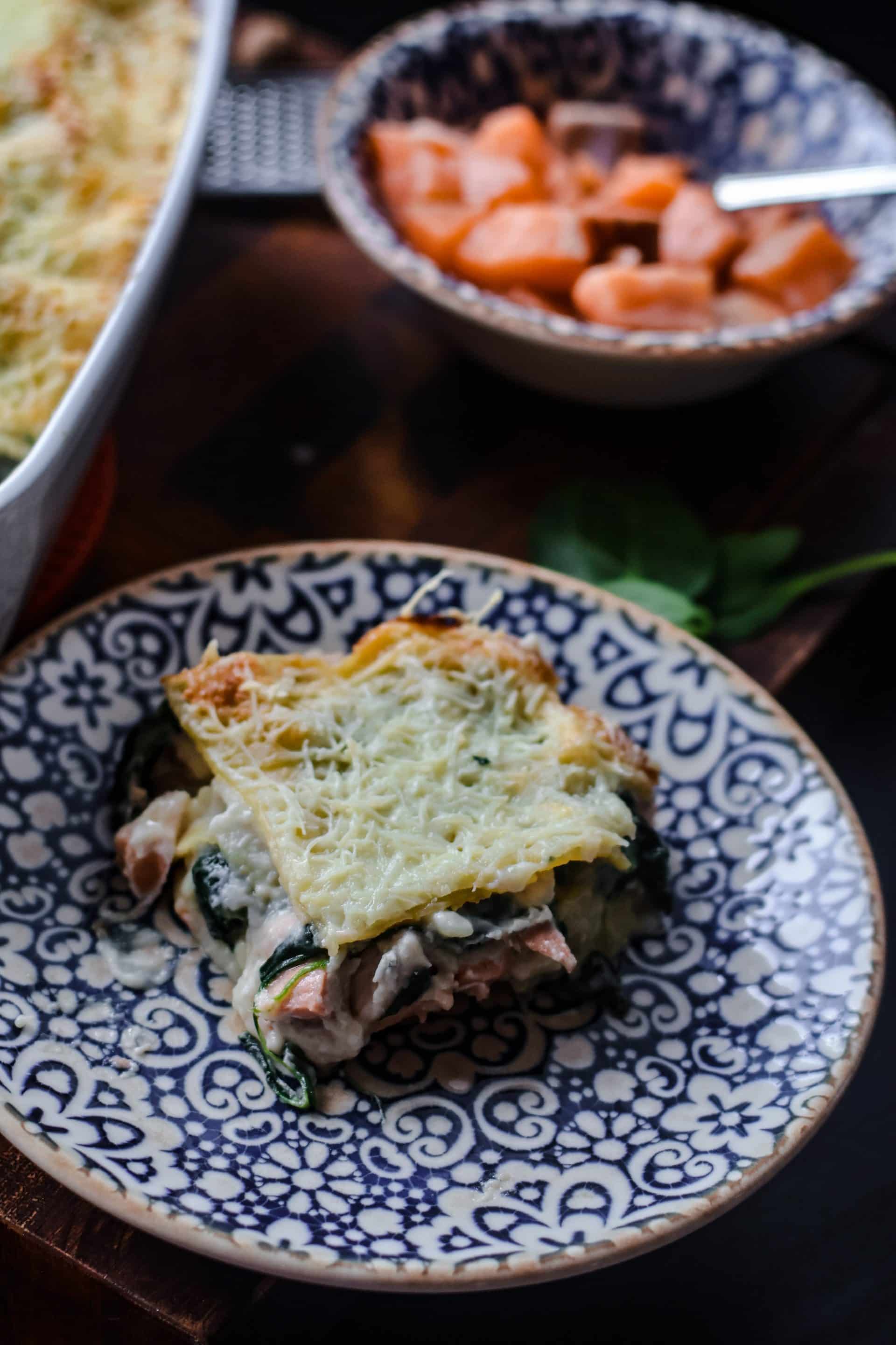Lachs Spinat Lasagne geht sehr schnell
