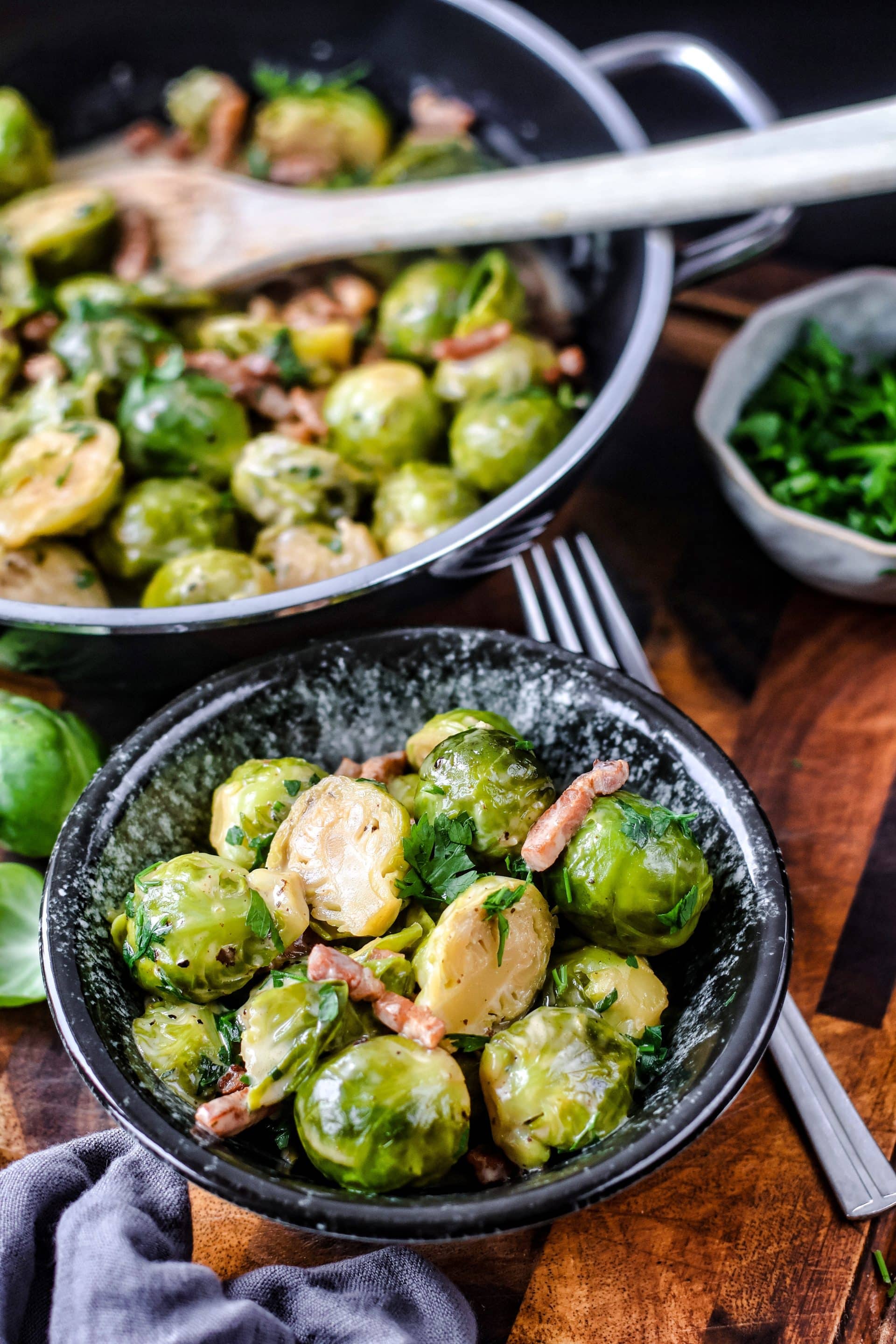 Rosenkohl mit Rahm und Speck schmeckt sogar meinen Kindern